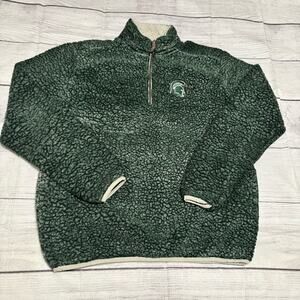 Summit Sportswear Michigan State Size Large Sherpa Quarter Zip Pullover Fleece